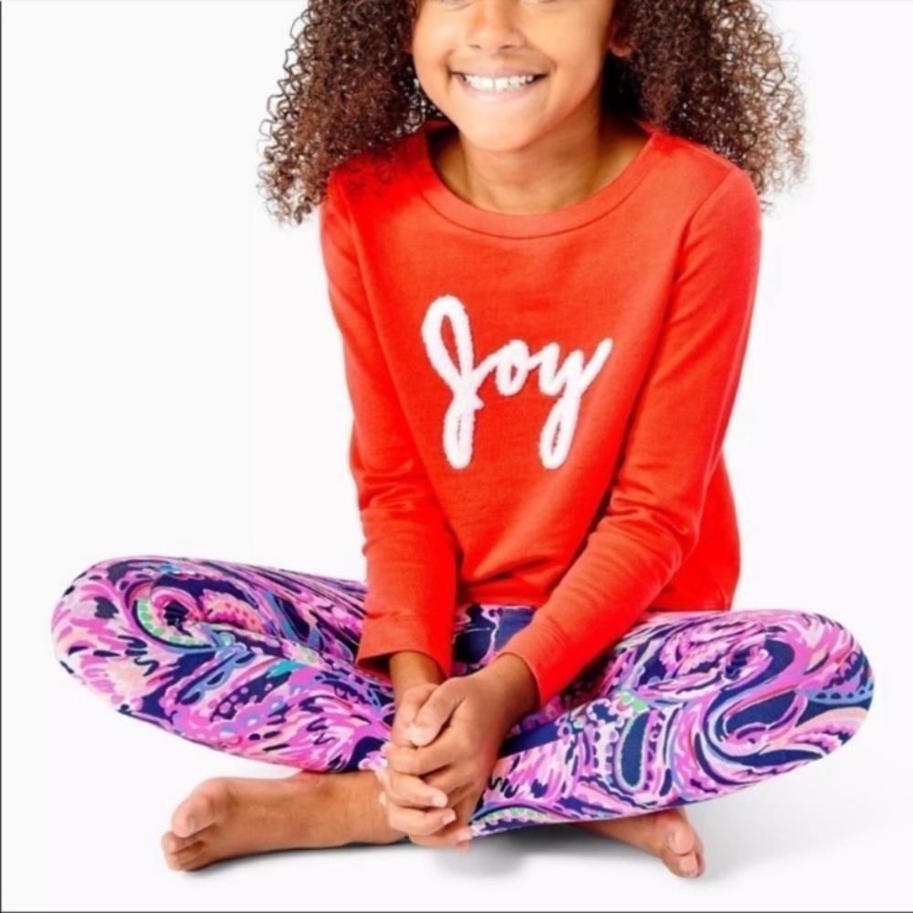 Lilly Pulitzer Red 'Joy' Long Sleeve Sweatshirt